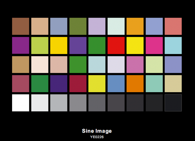 Carta de prueba de la interpretación del color de Sineimage DTV YE0226 transparente